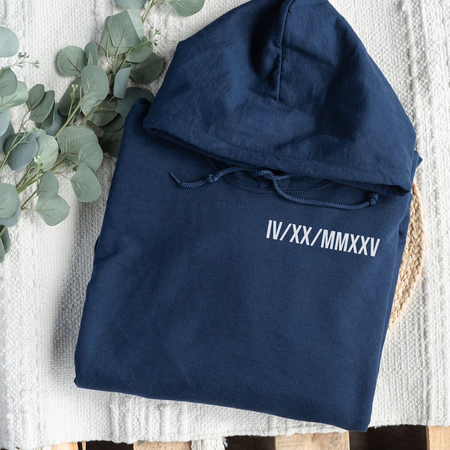 Customized Roman Numeral Hoodie