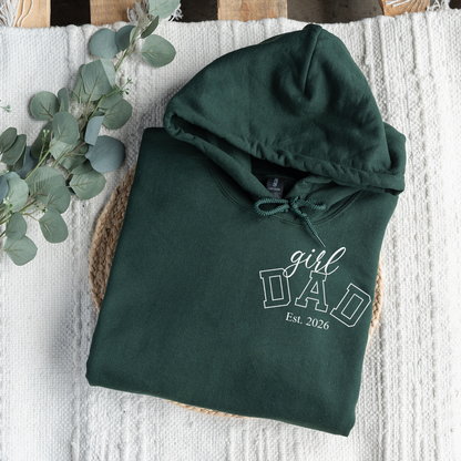 Custom Girl Dad Hoodies with Est. Year