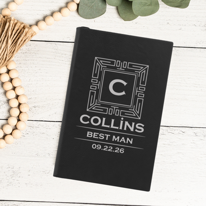 Customized Leather Journal - Groomsmen, Bridesmaids, Best Man