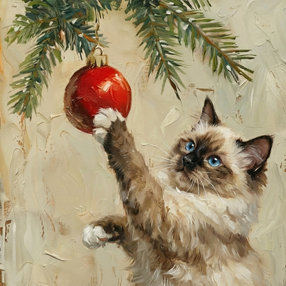 Christmas Cat Framed Print