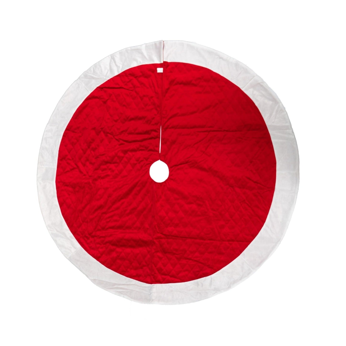 Custom Embroidered Red Velvet Tree Skirt