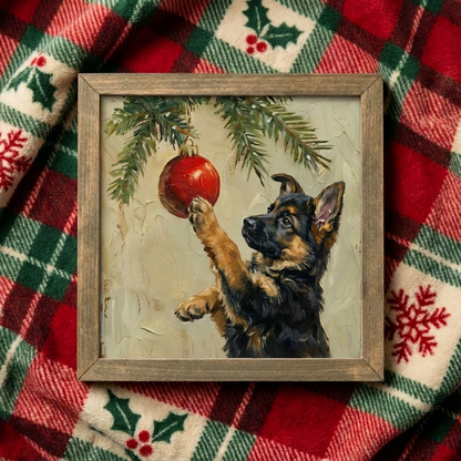 Framed Christmas Dog Prints