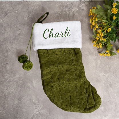 Customized Knit Stockings with Cuff