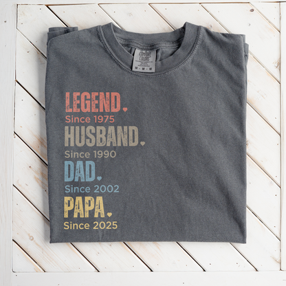 Premium Customized Dad Since T-Shirts