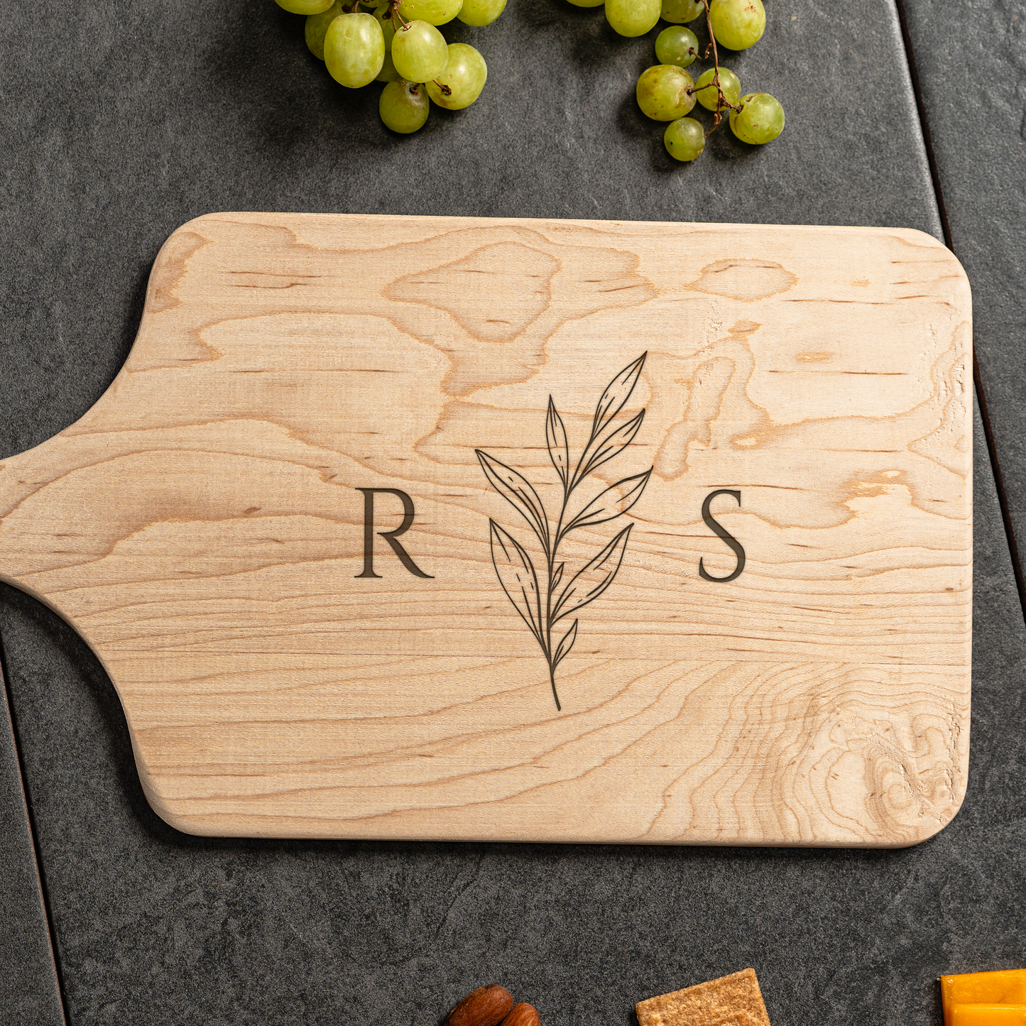 Customized Thin Paddle Serving Boards - Elegant Name & Date Designs
