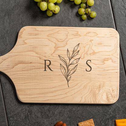 Customized Thin Paddle Serving Boards - Elegant Name & Date Designs