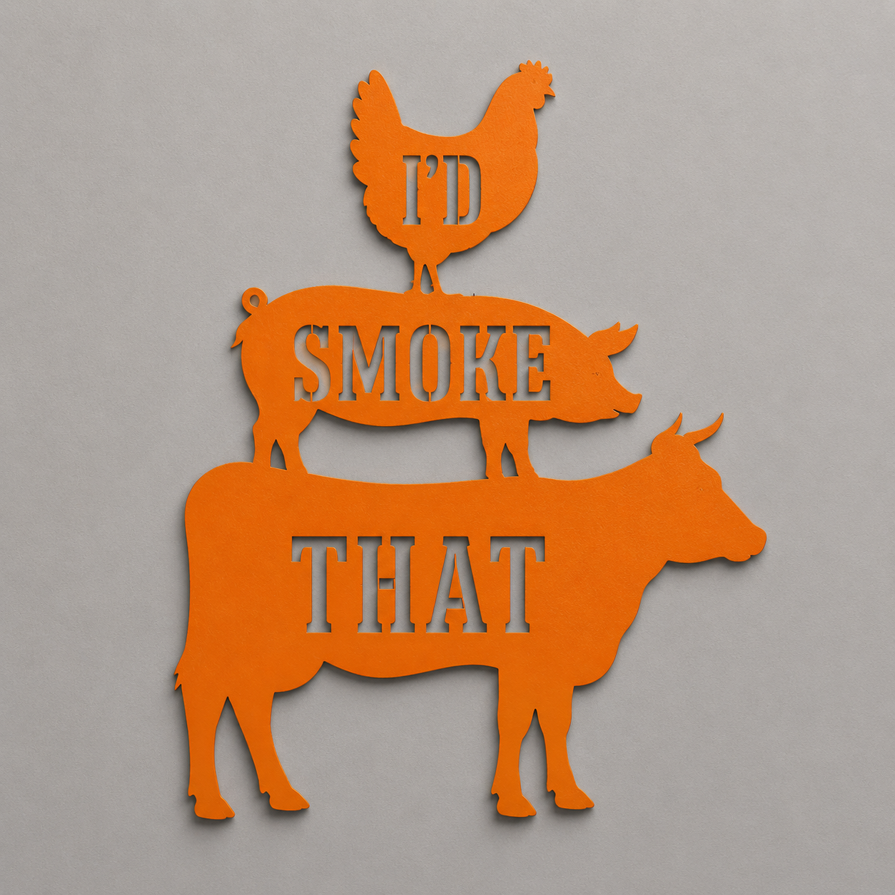 "I'd Smoke That" BBQ Metal Sign