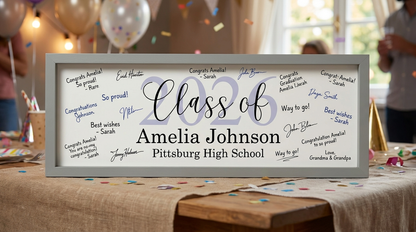 Customized Graduation Guestbook Framed Sign