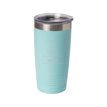 Customized Split Birth Floral 20oz Tumblers with Silver Lip