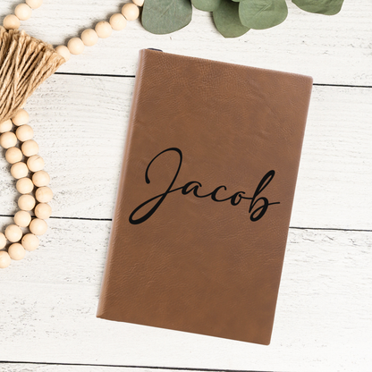 Custom Leather Journal With Script Name