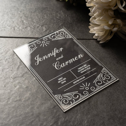 Custom Acrylic Wedding Invitations