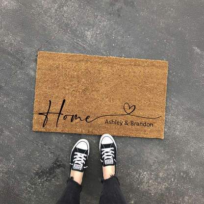 Customized Doormat - Home and Heart