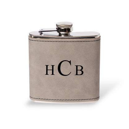 Customized Leather Wrapped Stainless Steel Flasks - Signature Designs