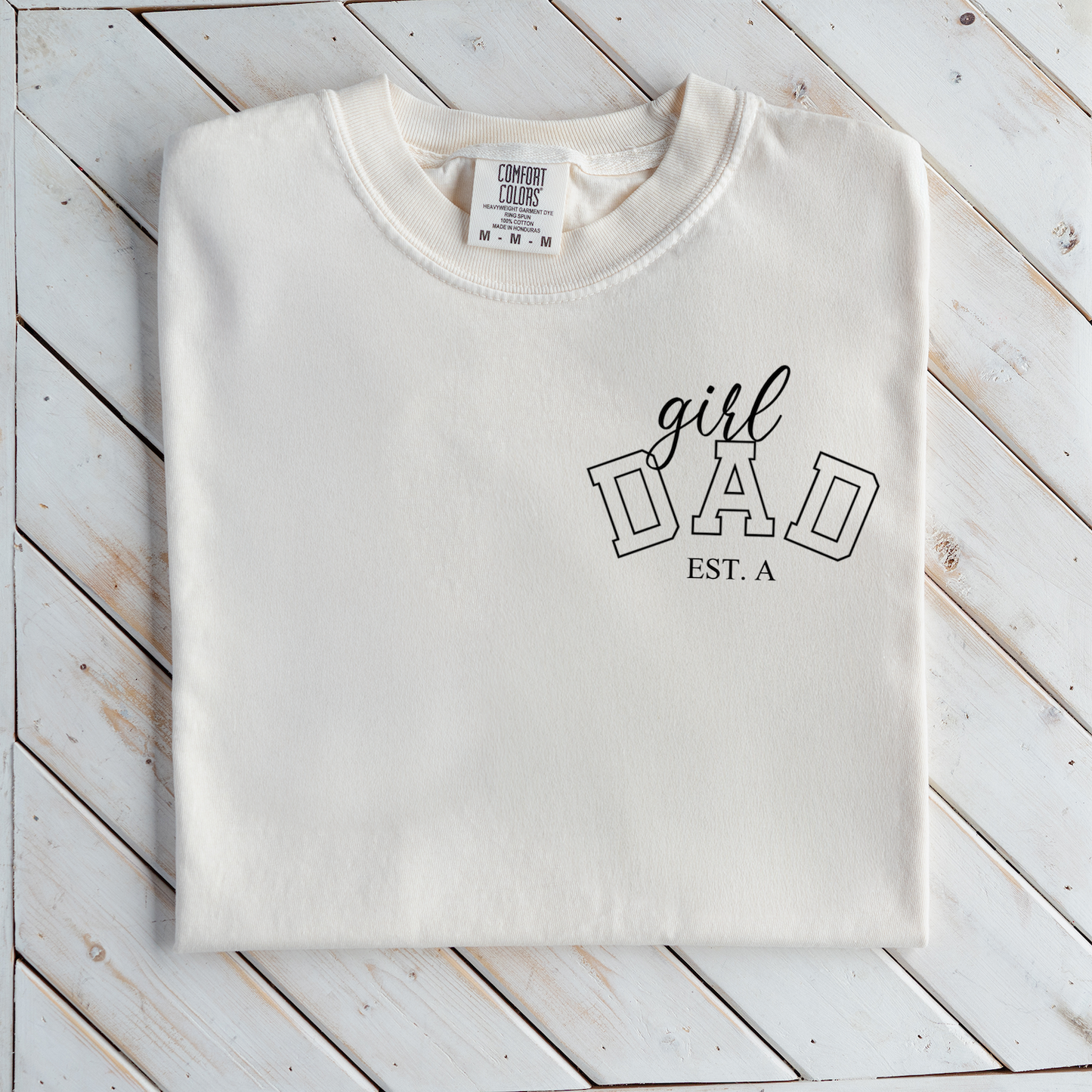 Premium Girl Dad T-Shirt with Custom Est Year