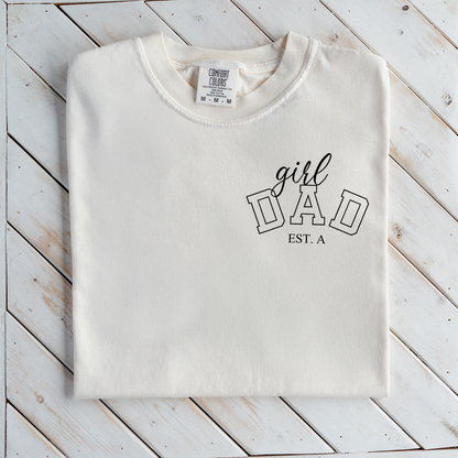 Premium Girl Dad T-Shirt with Custom Est Year