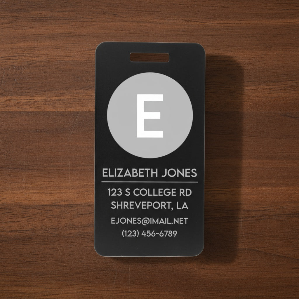 Customized Aluminum Luggage Tags Vertical