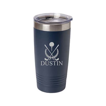 Customized 20oz Golf Tumbler with Silver Lip