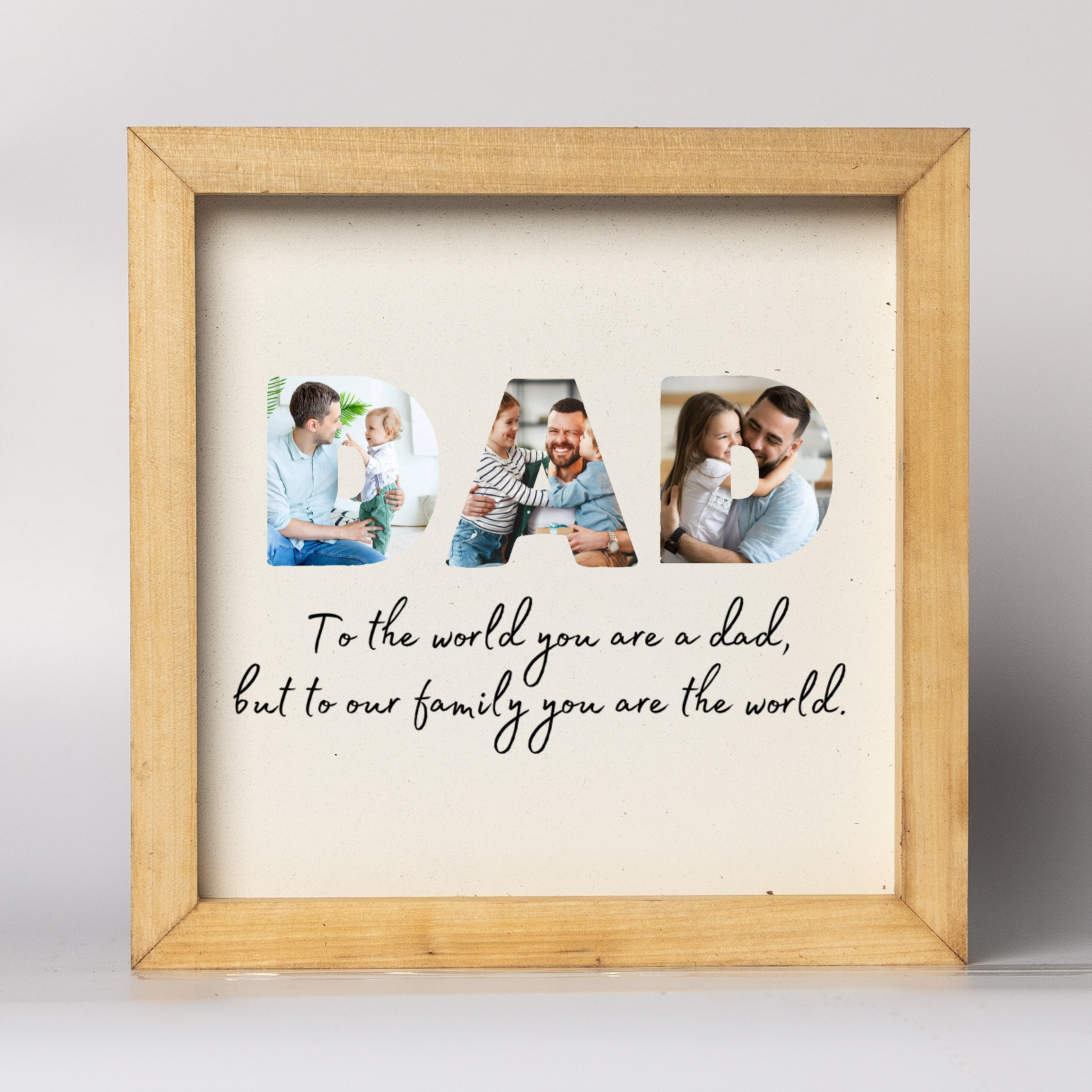 Customized Photo Sign for Dad