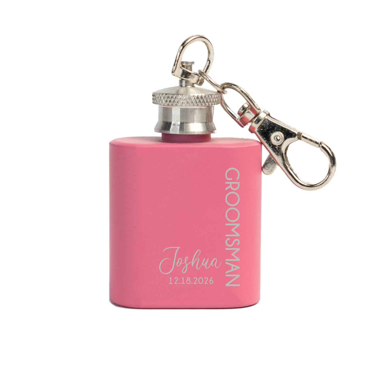 Customized Keychain Flasks - Wedding Designs
