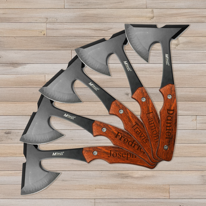 Set of 5 Engraved Axes - Groomsmen Gift