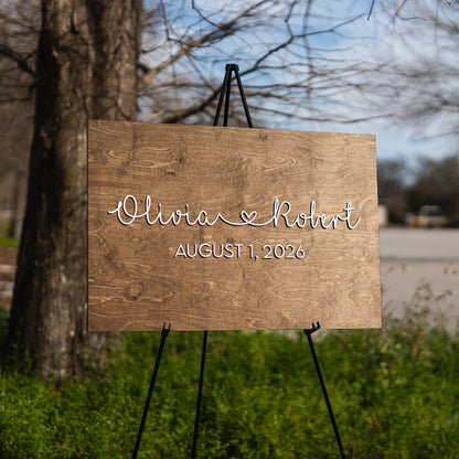Custom 3D Wedding Welcome Sign