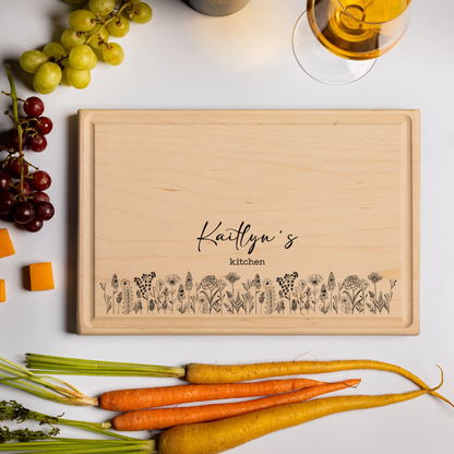 Customized Rectangle Floral Cutting Boards