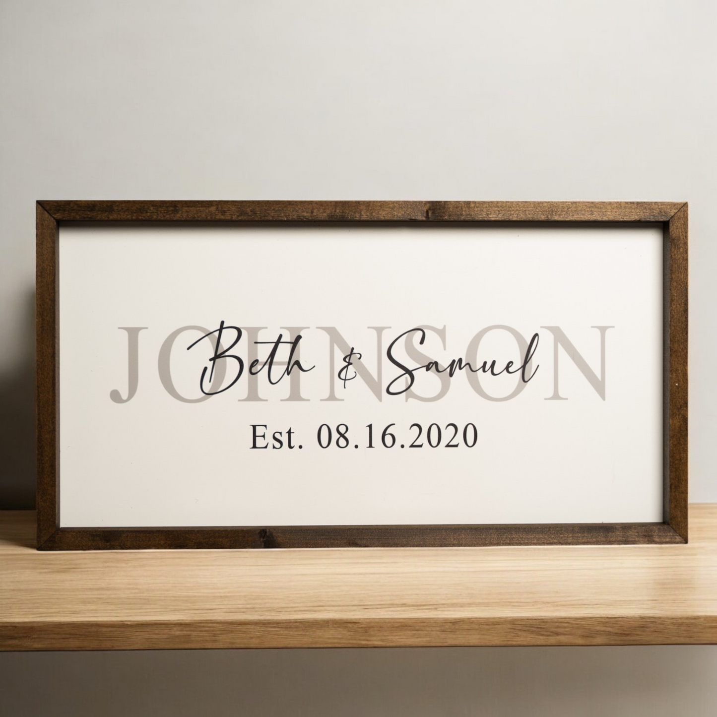 Customized Last Name Sign with Names & Established Date