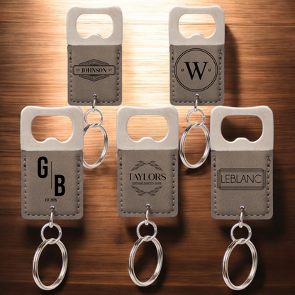Set of 5 Personalized Keychain Bottle Openers - Signature Designs