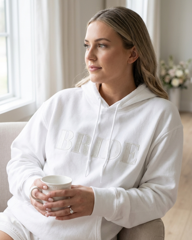 Custom Embroidered Bride Hoodie