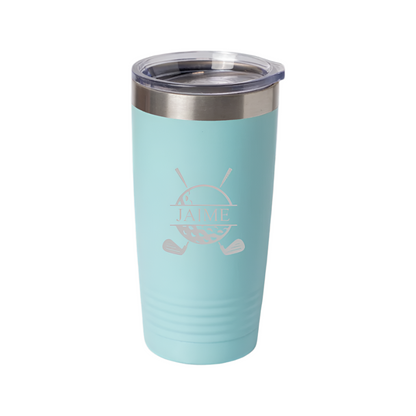Customized 20oz Golf Tumbler with Silver Lip