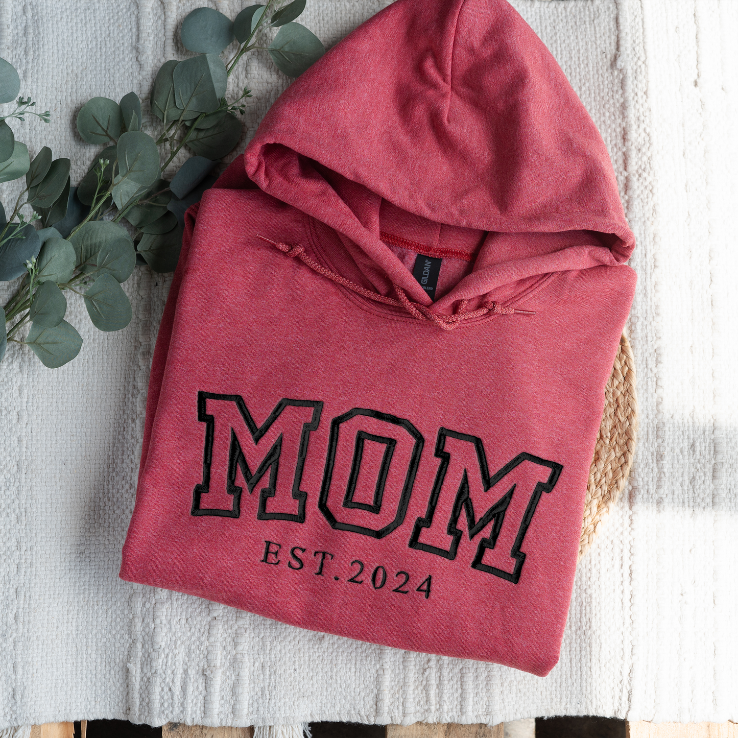 Embroidered Mama Hoodie with Est. Year