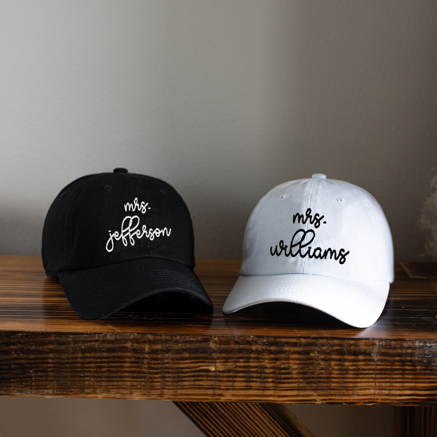 Custom Newly Wed Mrs. Last Name Hats