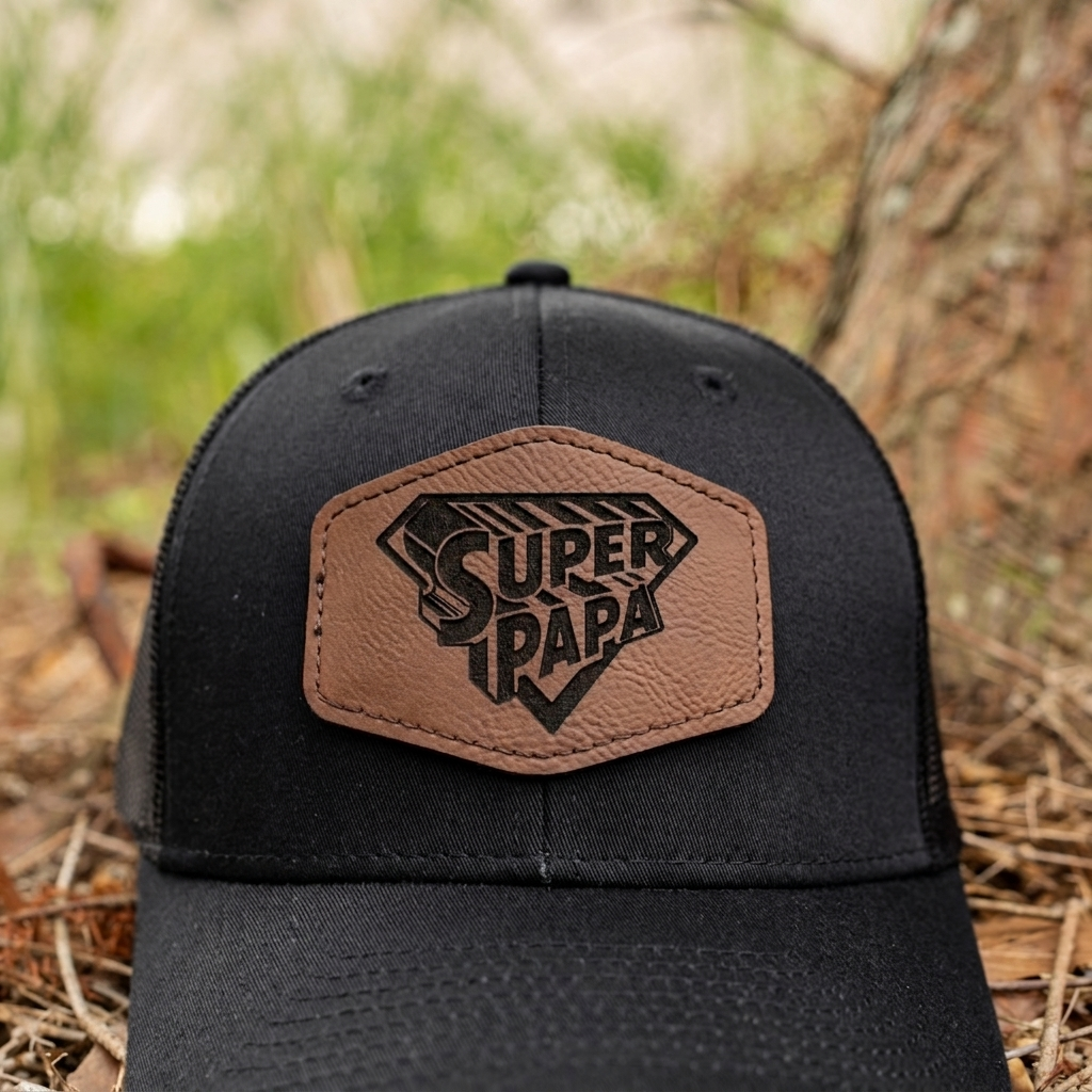 Customized Dad Trucker Hat with Engraved Patch