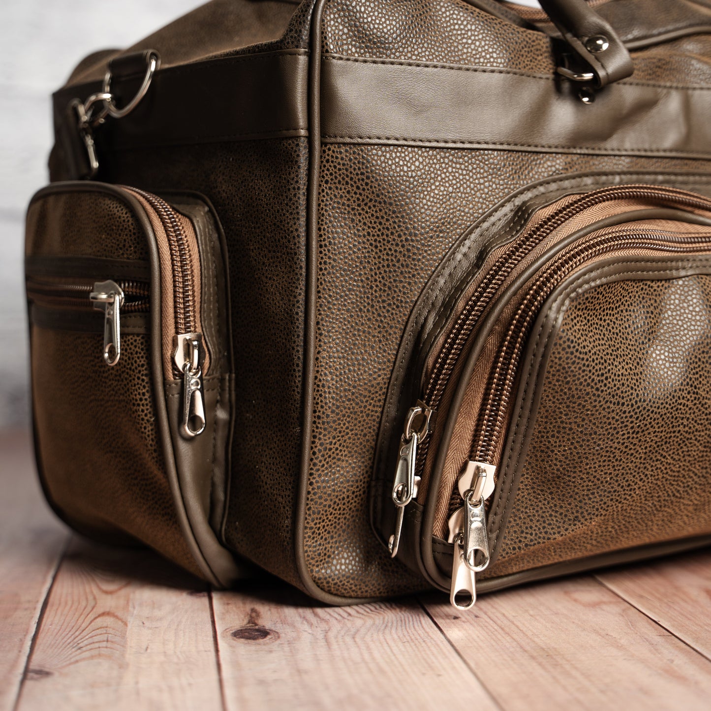 Customized Leather Weekender Duffle Bag