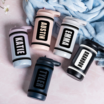 Customized Kids Color Crayon Water Bottle Tumblers