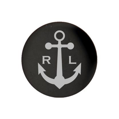 Customizable Round Black Cufflinks