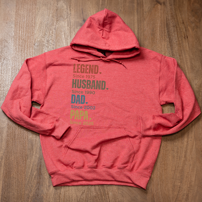 Customized Dad Since Hoodies