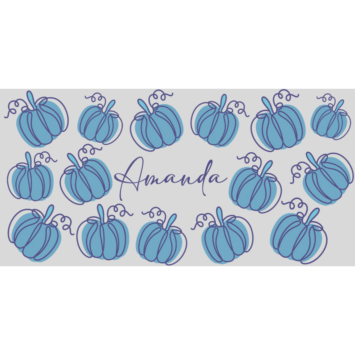 Custom 16oz Glass Can with Pumpkin Print