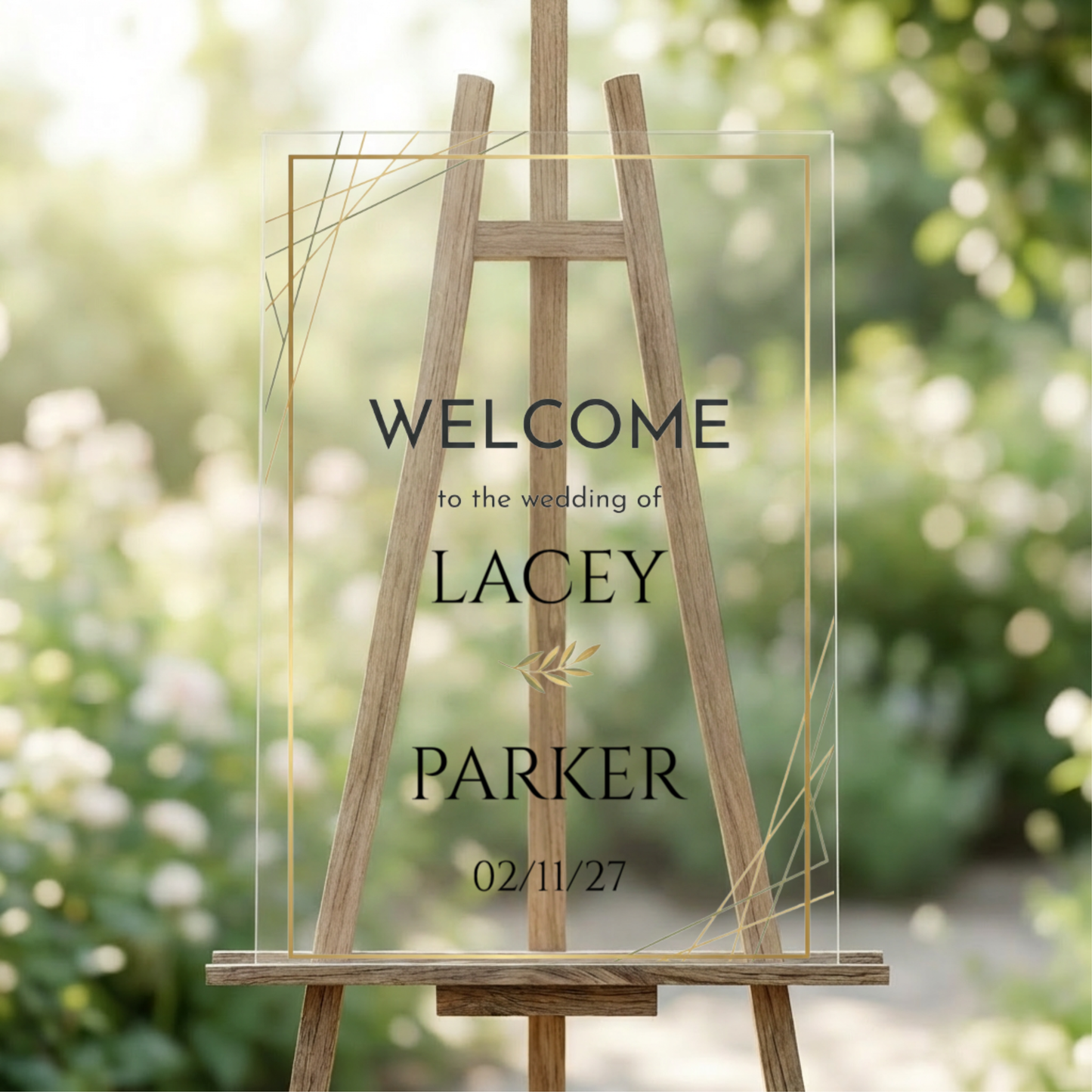 Customized Acrylic Wedding Welcome Sign