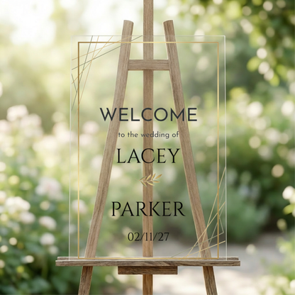 Customized Acrylic Wedding Welcome Sign