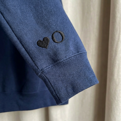 Customized Embroidered Initial Heart Sweatshirt