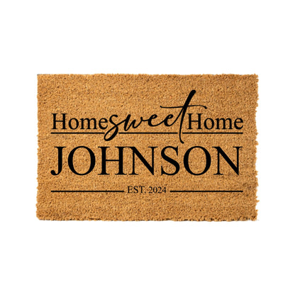 Customized Doormat - Home Sweet Home + Name / Year Est