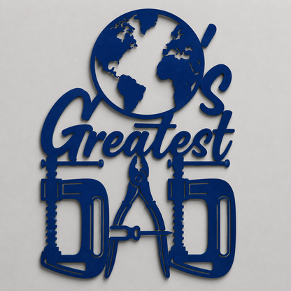World's Greatest Dad Metal Sign