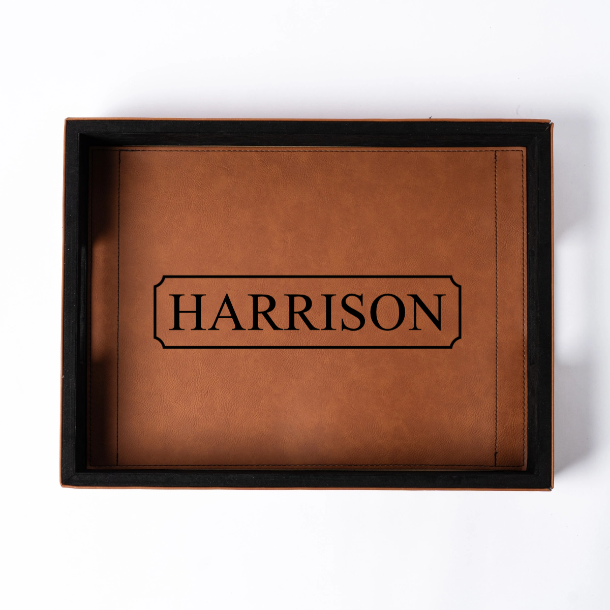 Customized Brown Leather Serving Tray