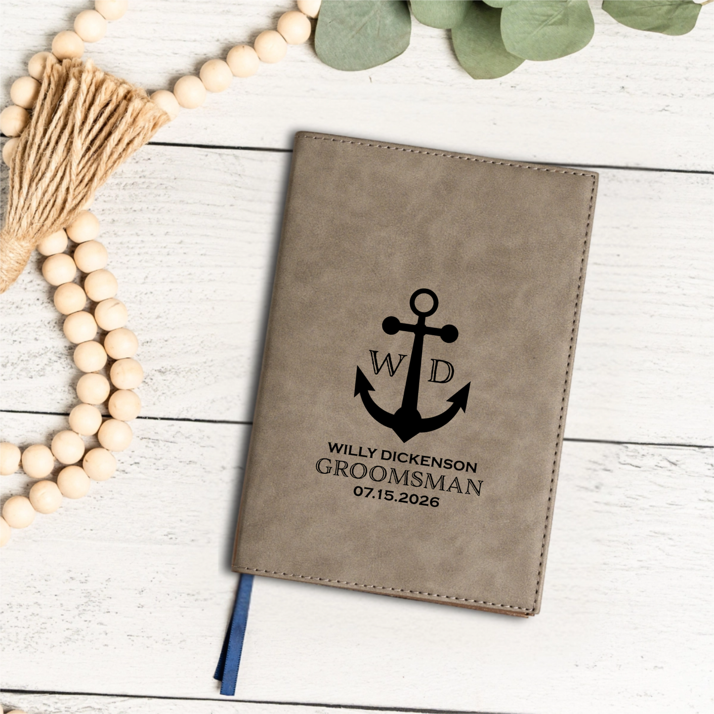 Customized Leather Journal with Name - Groomsmen, Bridesmaids, Best Man