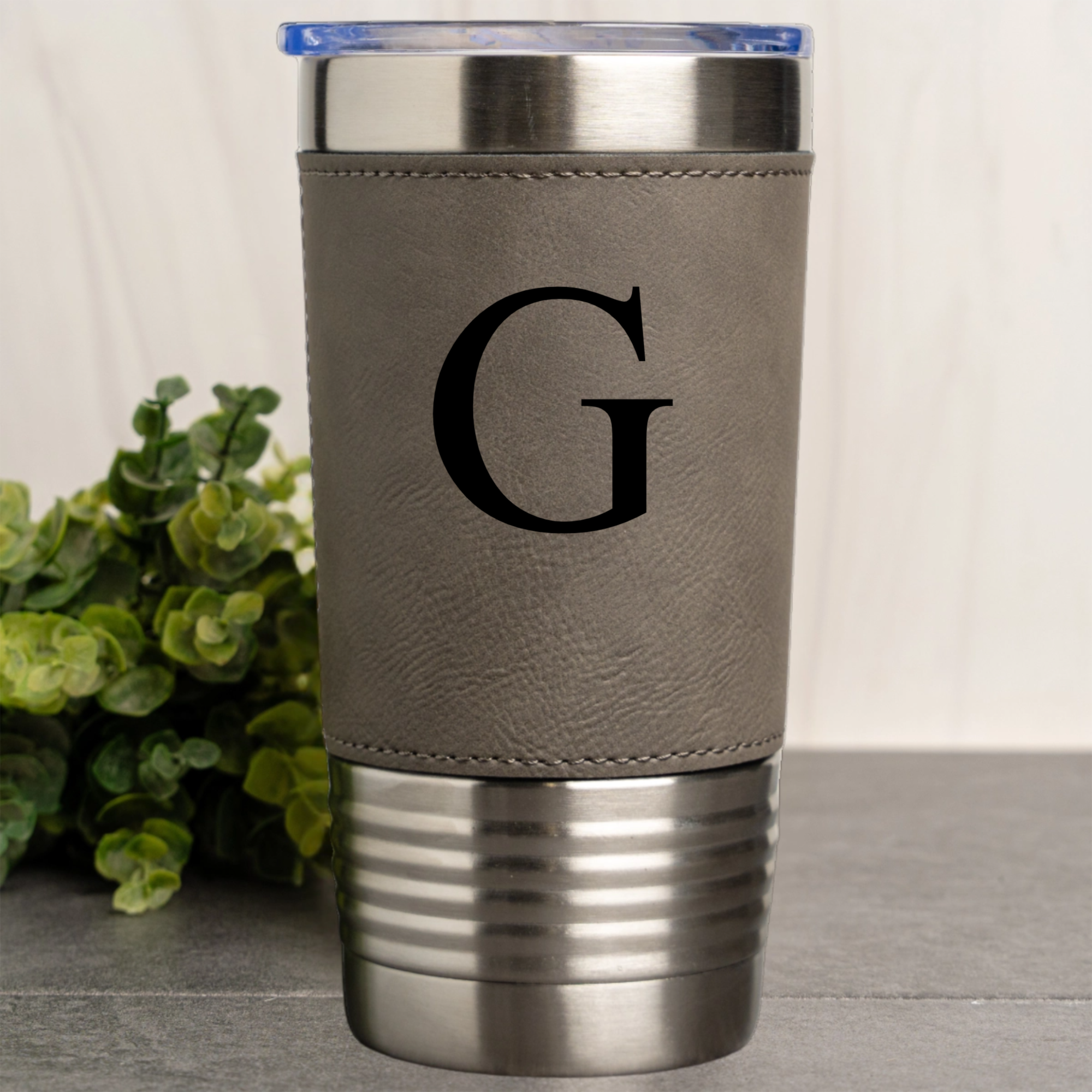 Customized Leather Wrapped Tumblers