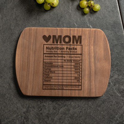 Customized Mom Thin Oval Cutting Boards