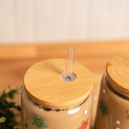 Customized Snowflake Glass Cans