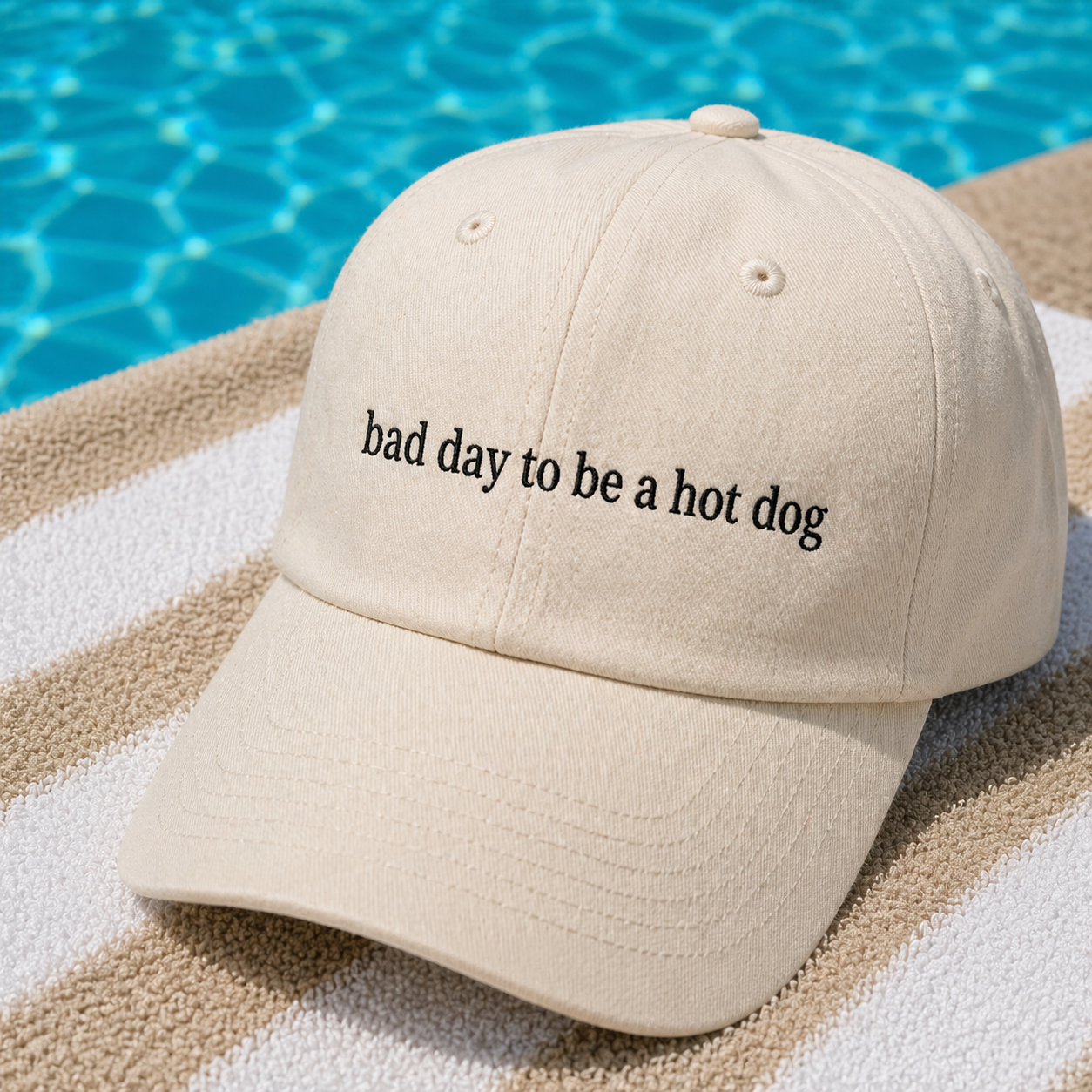 Embroidered "Bad Day to Be a Hotdog Embroidered" Baseball Cap