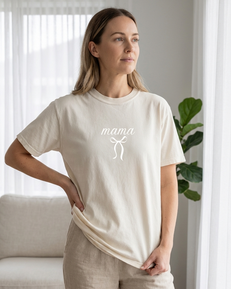Premium "Mama"+Bow T-Shirt